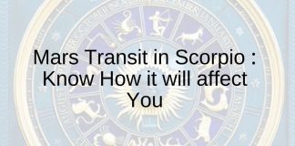 Mars Transit in Scorpio