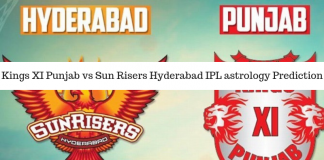 Sunrisers hyderabad vs Kings Xi punjab ipl astrology prediction